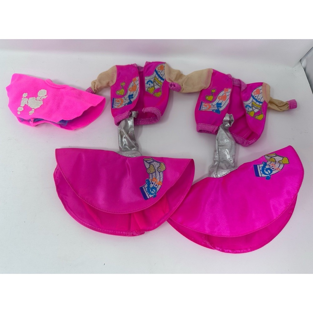 Vintage 1980s Barbie Sensations Outfit Poodle Skirt Clothes Lot Incomplete